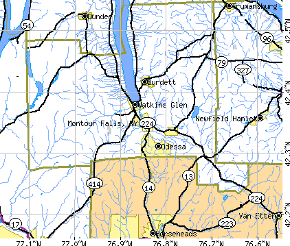 Montour Falls, NY map