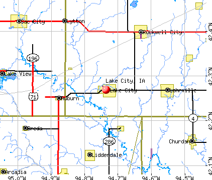 Lake City, IA map