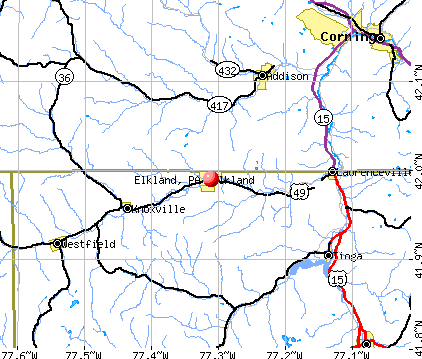 Elkland, PA map