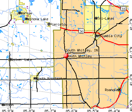 South Whitley, IN map