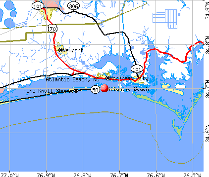 Atlantic Beach, NC map