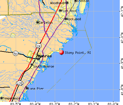Stony Point, MI map