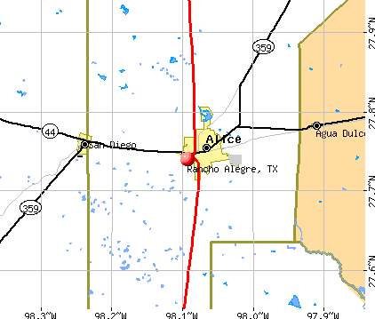 Rancho Alegre, TX map