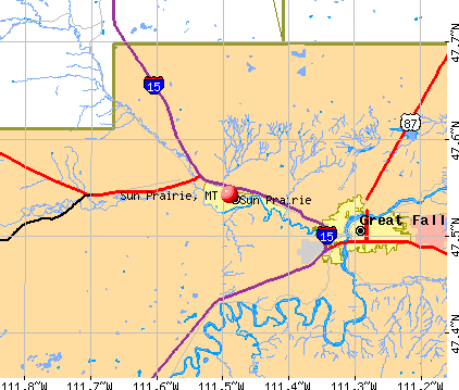 Sun Prairie, MT map