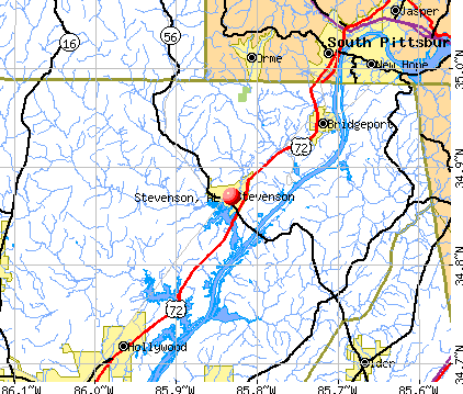 Stevenson, AL map