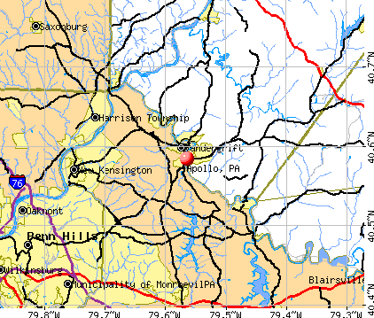 Apollo, PA map