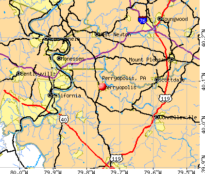 Perryopolis, PA map