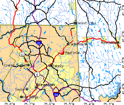 Mayfield, PA map