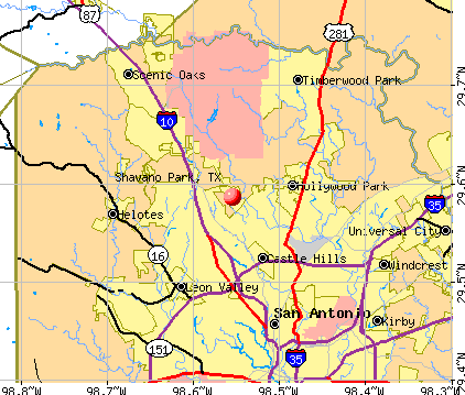 Shavano Park, TX map