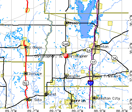 Christopher, IL map