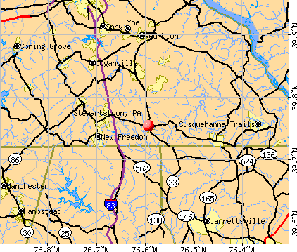 Stewartstown, PA map
