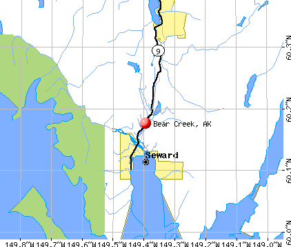 Bear Creek, AK map