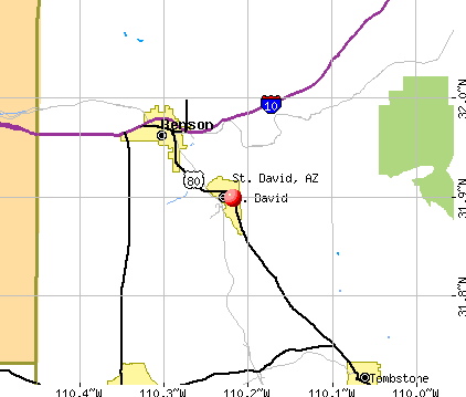 St. David, AZ map