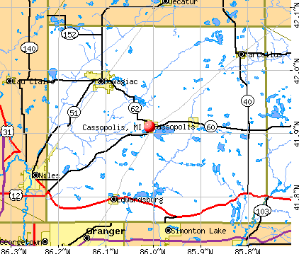 Cassopolis, MI map