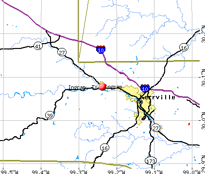 Ingram, TX map