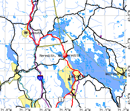 Meredith, NH map