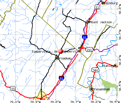 Timberville, VA map