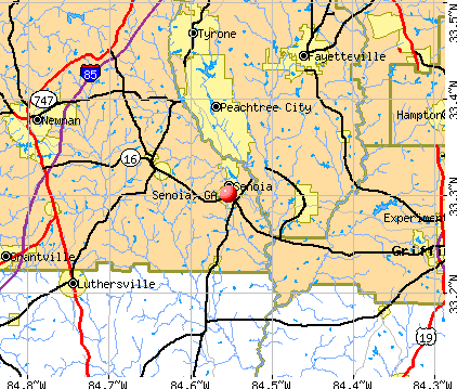 Senoia, GA map