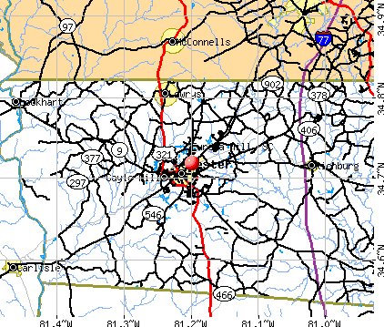 Eureka Mill, SC map
