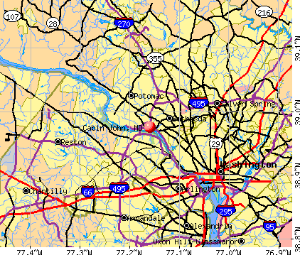 Cabin John, MD map
