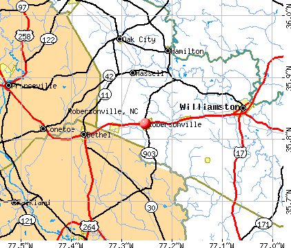Robersonville, NC map