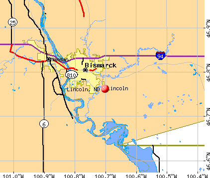 Lincoln, ND map