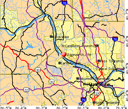 Edgeworth, PA map