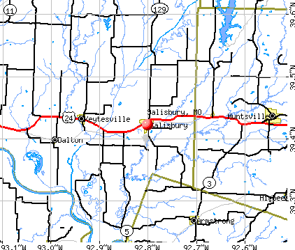 Salisbury, MO map