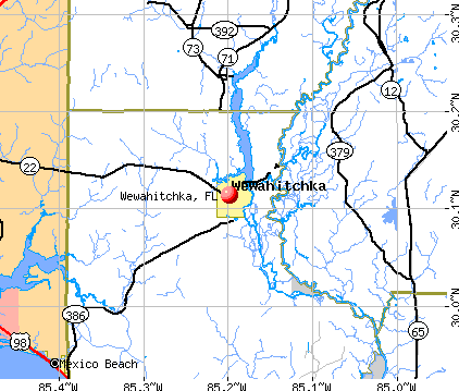 Wewahitchka, FL map