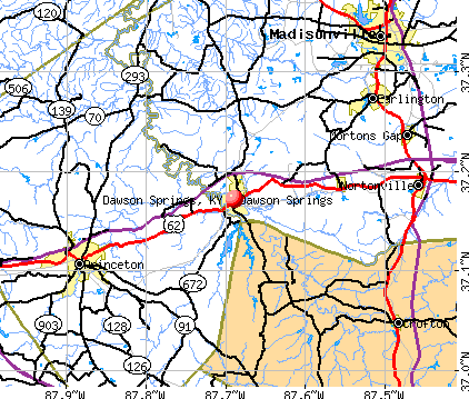 Dawson Springs, KY map