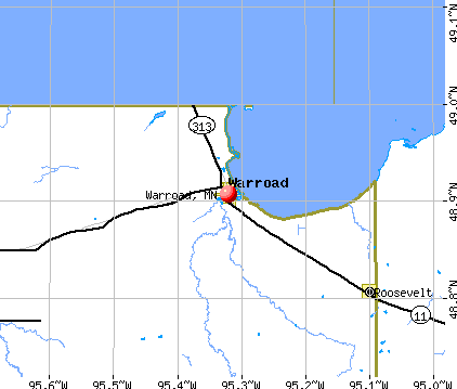 Warroad, MN map