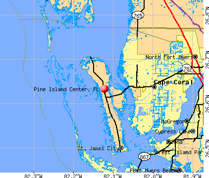 Pine Island Center, FL map