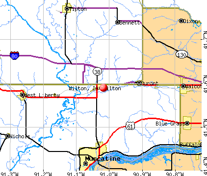 Wilton, IA map