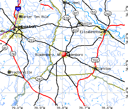 Bladenboro, NC map