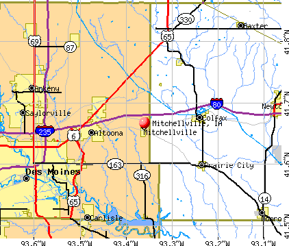 Mitchellville, IA map