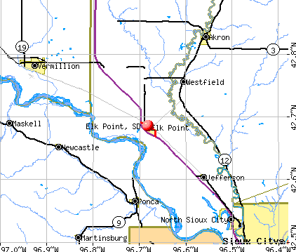 Elk Point, SD map