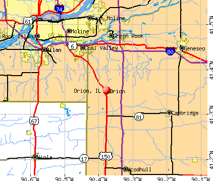Orion, IL map