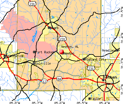 Newton, AL map
