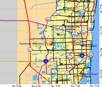 Sunshine Ranches, FL map