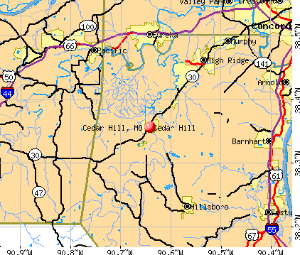 Cedar Hill, MO map