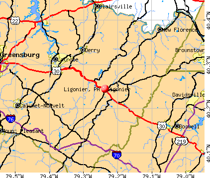 Ligonier, PA map