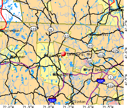 Lunenburg, MA map