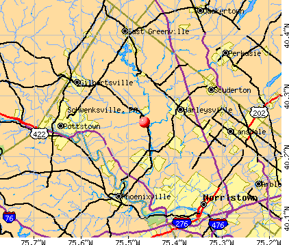 Schwenksville, PA map