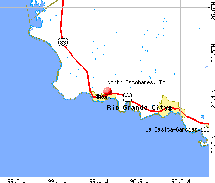 North Escobares, TX map
