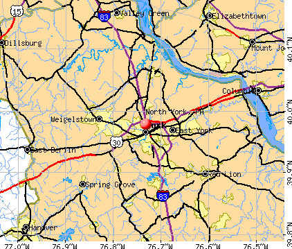 North York, PA map