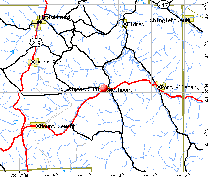 Smethport, Pennsylvania (PA 16749) profile: population, maps, real