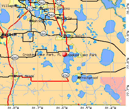 Crooked Lake Park, FL map
