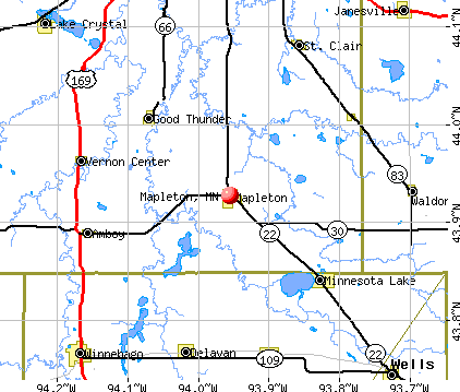 Mapleton, MN map