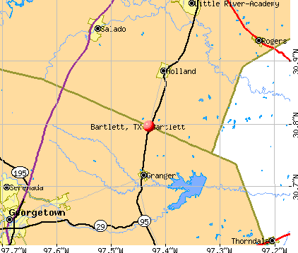 Bartlett, TX map