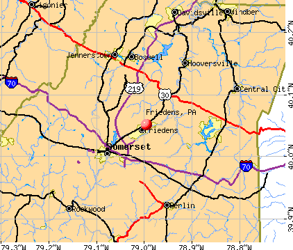 Friedens, PA map